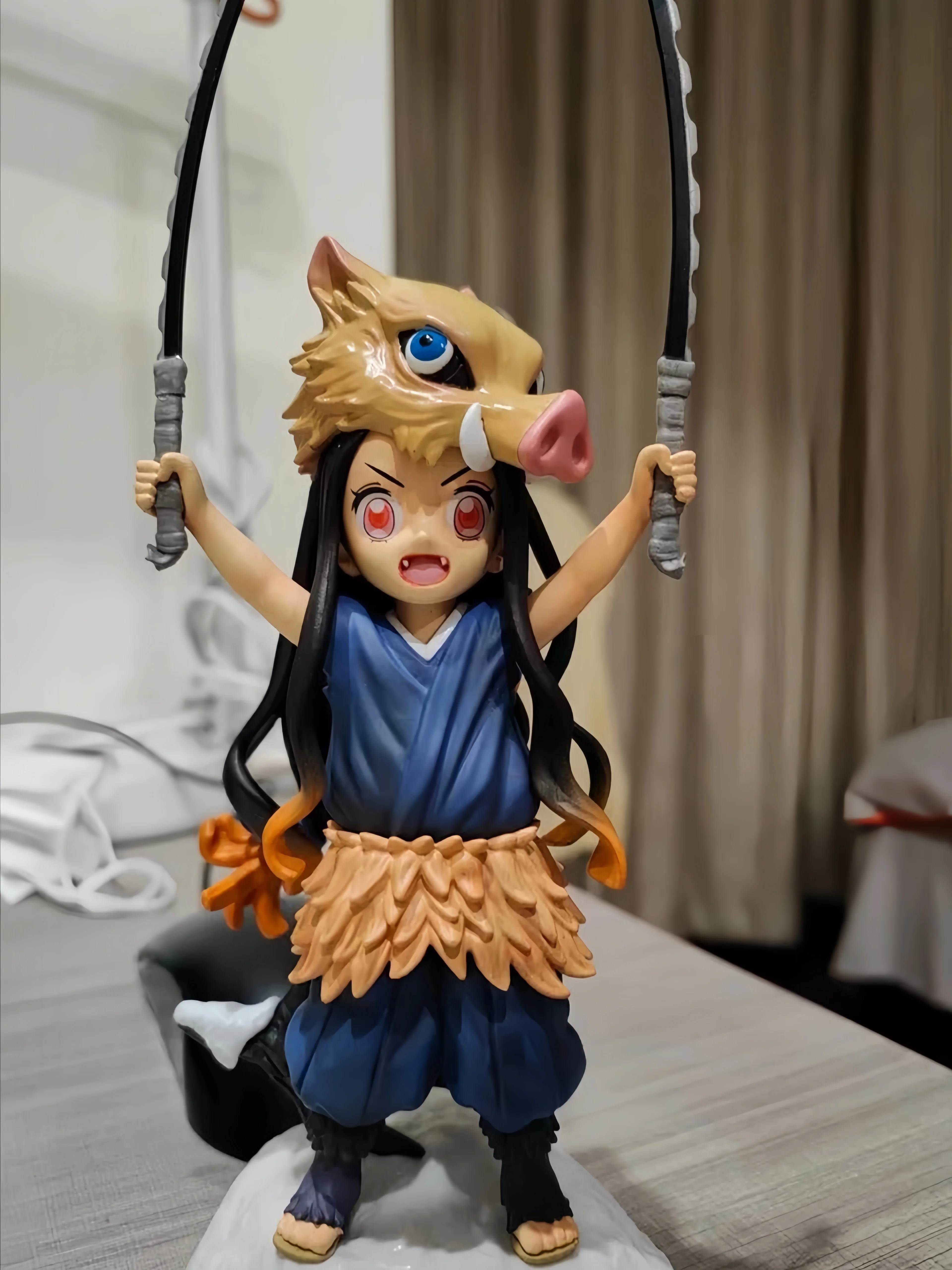 20cm Anime Demon Slayer Figure Kamado Nezuko Midouzi Cos Lnosuke Kimetsu Figurine PVC Decoration Statue Model Toys Gift