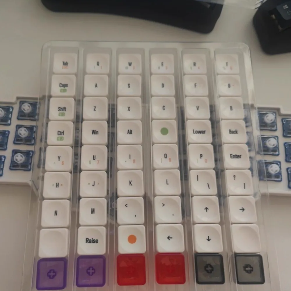 Cornix Argento Bianco LCK/LAK Copritasti Albero trasversale Interruttore a basso profilo Copritasto PBT Rosso Viola Nero Ultra-sottile Artisan Keycap Regalo