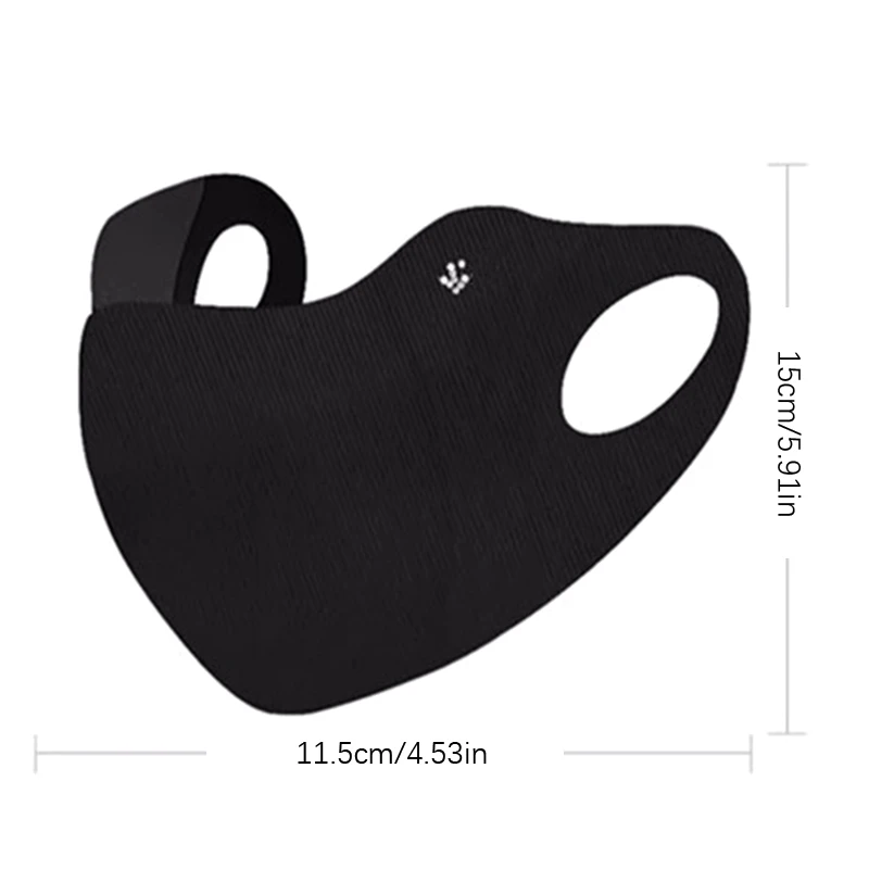 UPF50+ Anti-UV Face Cover Washable Hyaluronic Acid Face Mask Outdoor Running Cycling Sports Sun Protection Mask