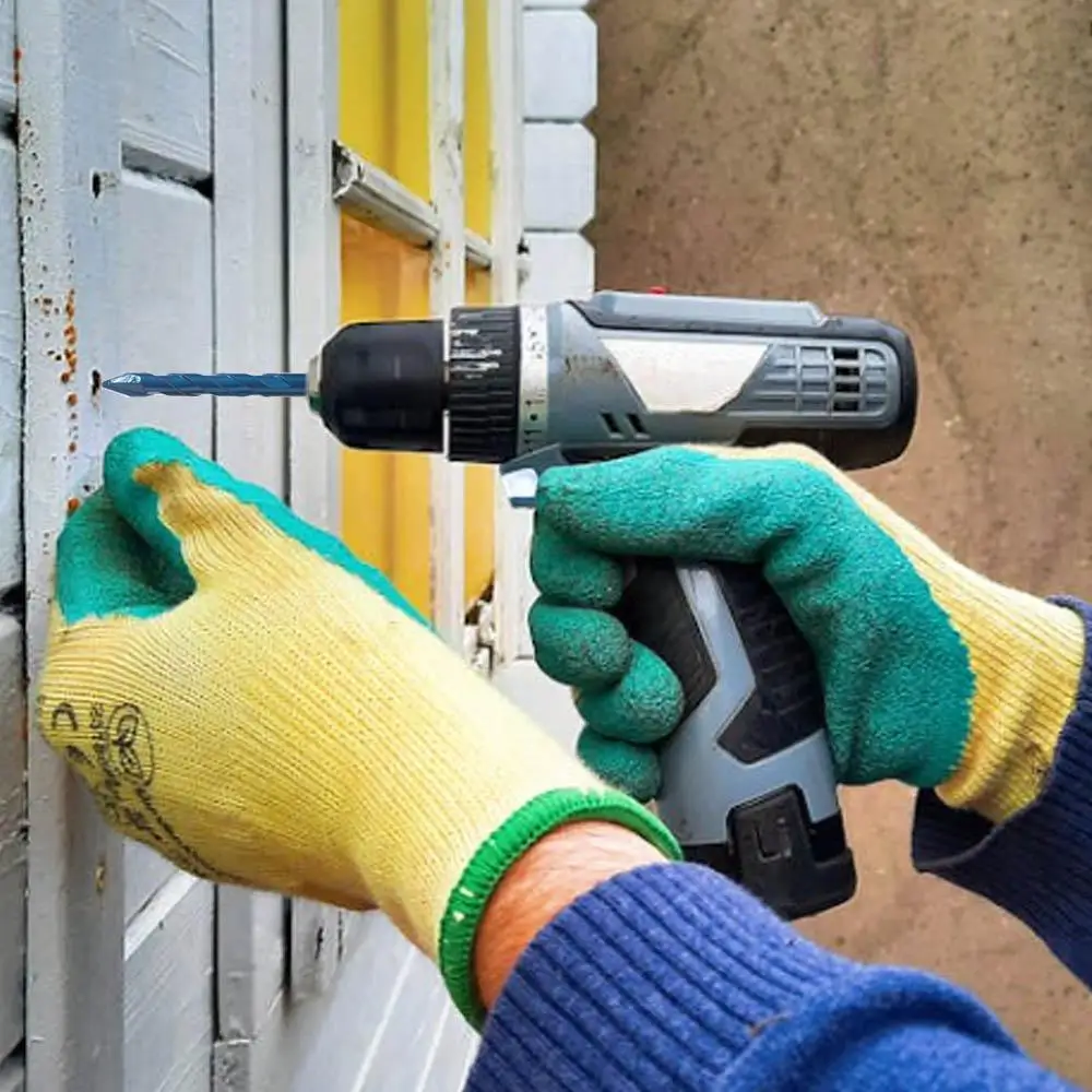 

Набор треугольных сверл высокой твердости для плитки, прецизионное сверление, шестигранная эксцентриковая дрель, 6/8/10/12 мм, открывалка для отверстий, сверло для плитки, керамика