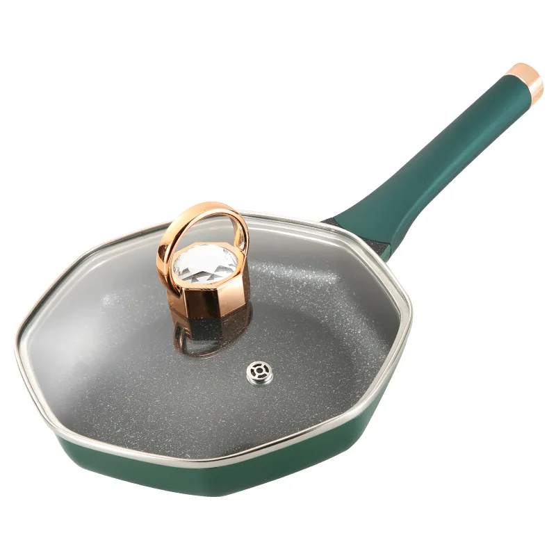 

Non-stick surface flat bottom frying pan household frying pan gas electromagnetic stove universal