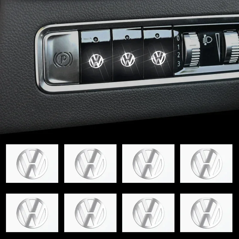 

2/5/10pcs 3D Metal Car Interior Decoration Sticker Badges Auto Accessorie For Volkswagen Golf Jetta Tiguan Touran TSI TDI R32