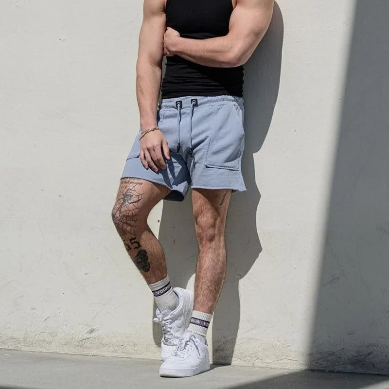 

Fitness Versatile Shorts for Men Summer Looped Fabric Drawstring Short Pants Sports Leisure Running Breathable Muscle Must-have