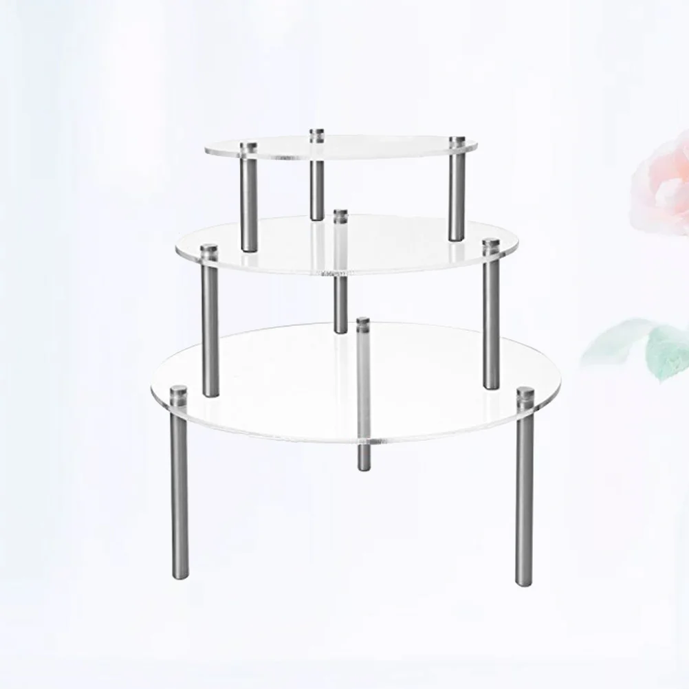 

3 Layers Acrylic Cake Stand Clear Cupcake Holder Shelf Stackable Detachable Wedding Birthday Party Display Decor