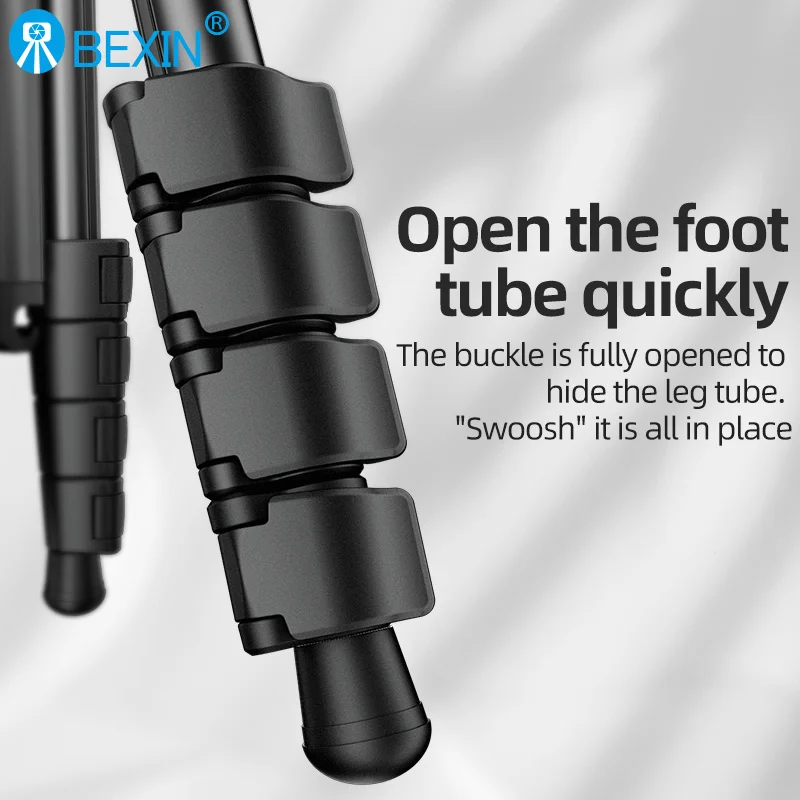 BEXIN TA255-BS30 trépieds trépied d'appareil photo avec trépied à rotule panoramique pour appareils photo numériques DSLR caméscope Canon Nikon appareil photo Sony