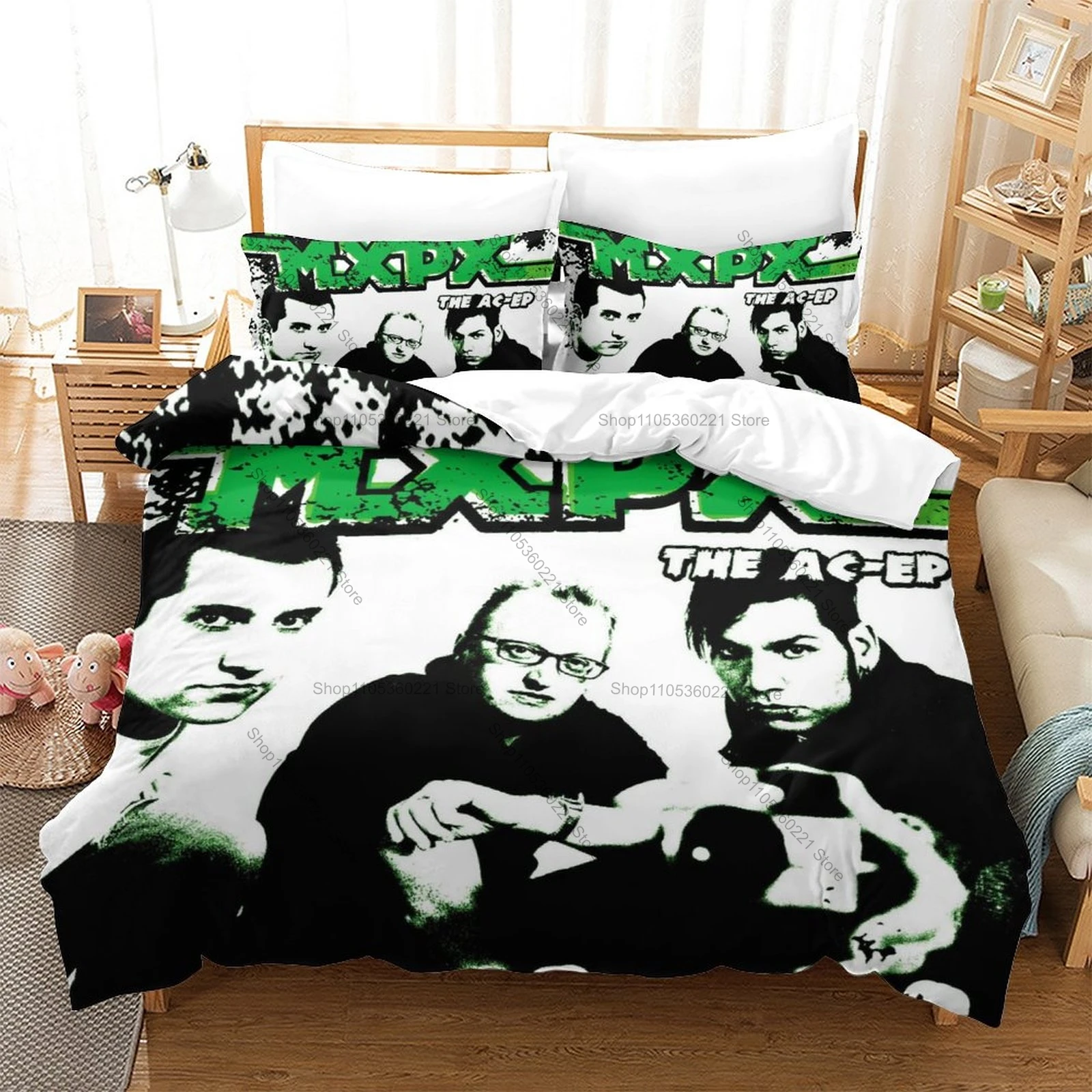 Retro MxPx Life In General Album Poster Duvet Cover Set 1 Quilt Cover 2 Pillowcases For Punk Rock Fans