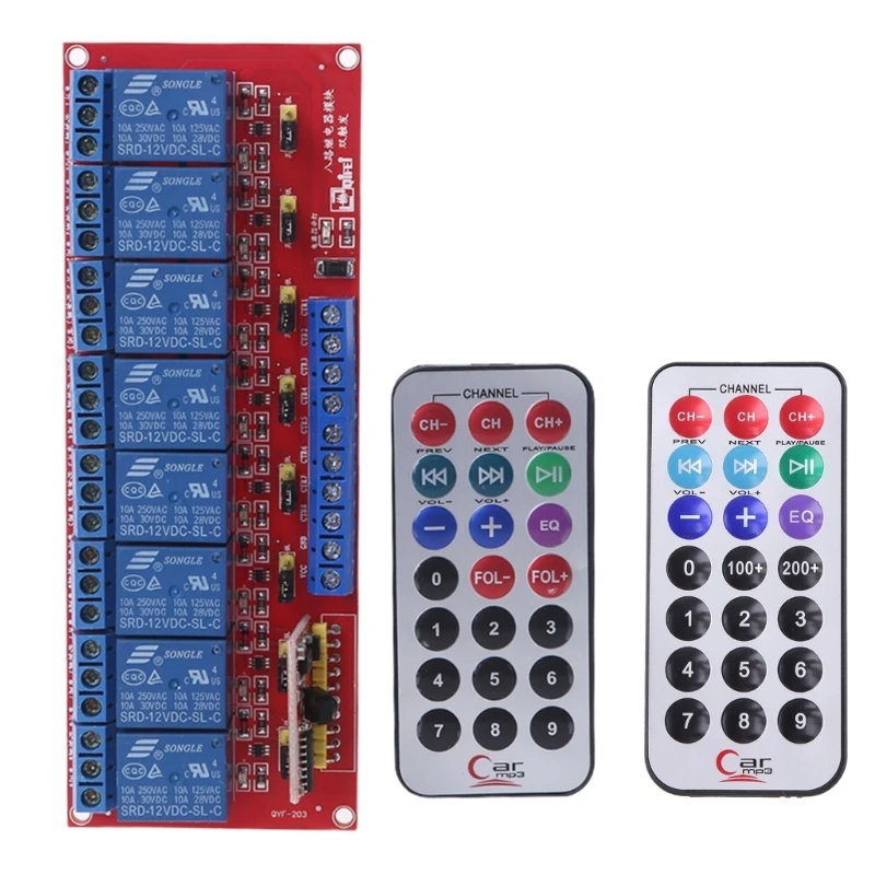 Modul Relai Remote Control Inframerah Multifungsi 8 Saluran 12V