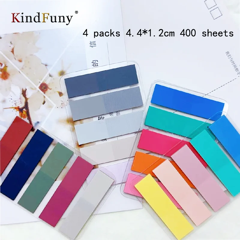 KindFuny-Bloc de notas autoadhesivas de Color, marcador de notas, papel adhesivo, papelería, 400 hojas