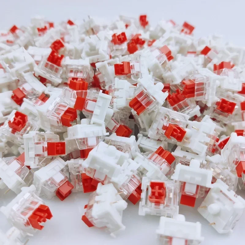 Interruptores Outemu para Teclado Mecânico, Preto, Azul, Marrom, Vermelho, Interruptor de Tecla 3Pin, À Prova de Poeira, Linear, Tátil, Silencioso par