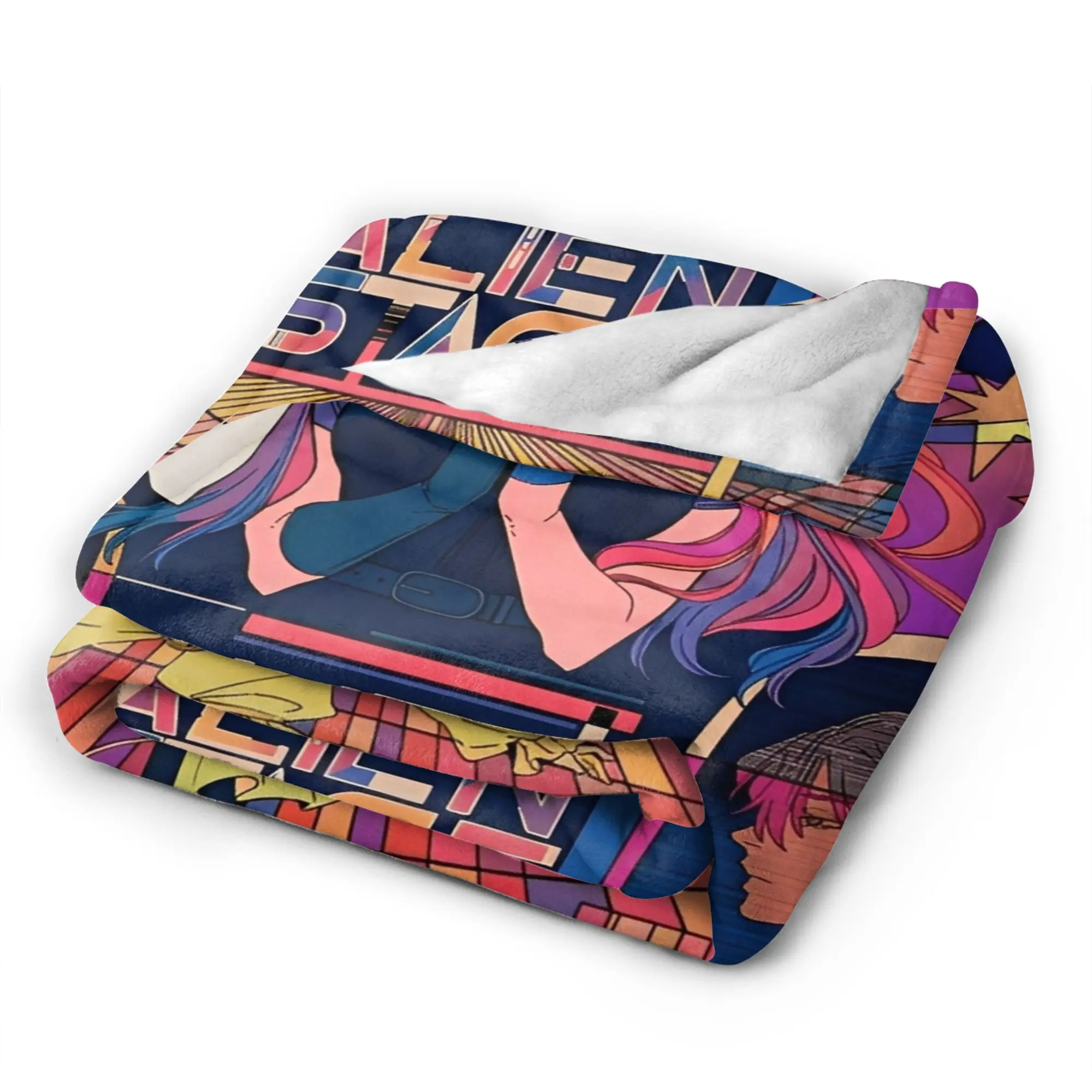 أنيمي الغريبة المرحلة بطانية طائرة السفر الفانيلا رمي بطانية للمنزل ديكور سوبر دافئ مخصص المفرش هدية فكرة