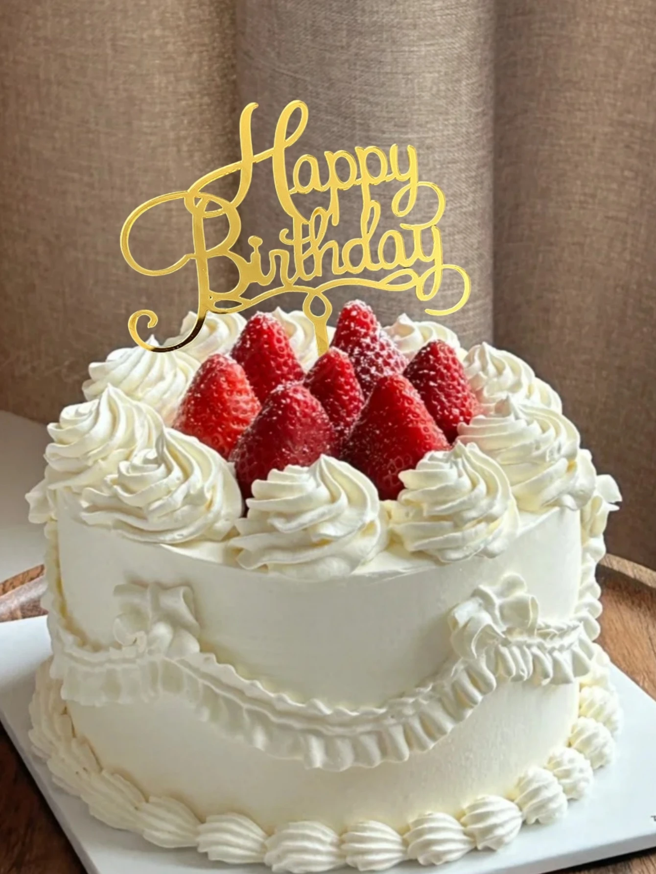 3pcs "Happy Birthday" Acrylic Cake Topper - Modern Letter Decor for Birthday Party/Christmas, Cake Plug-in, Holiday Gifts