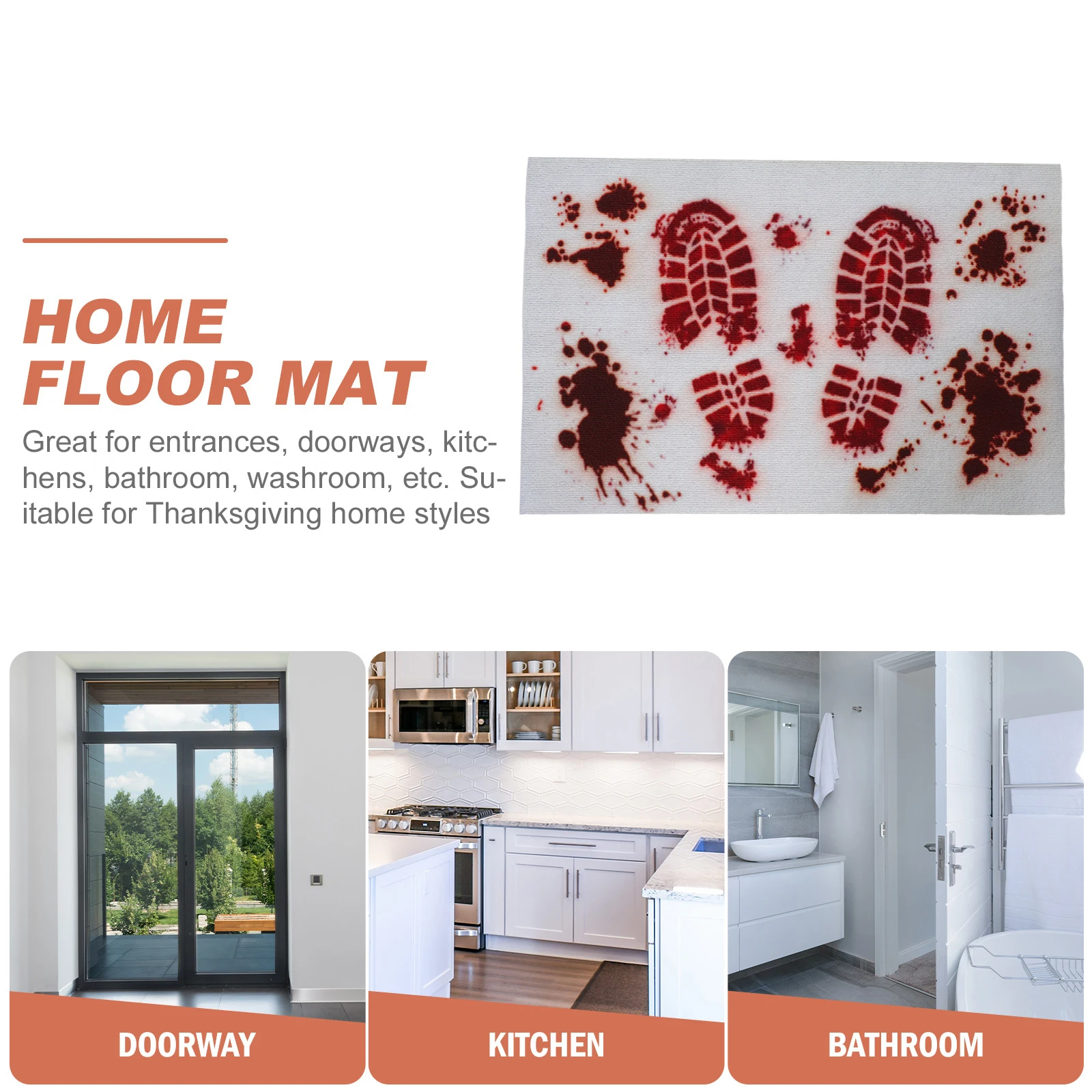 

Halloween Non-slip Floor Mat Carpet for Home Entry by Area Rug Door Decorative Anti-slip