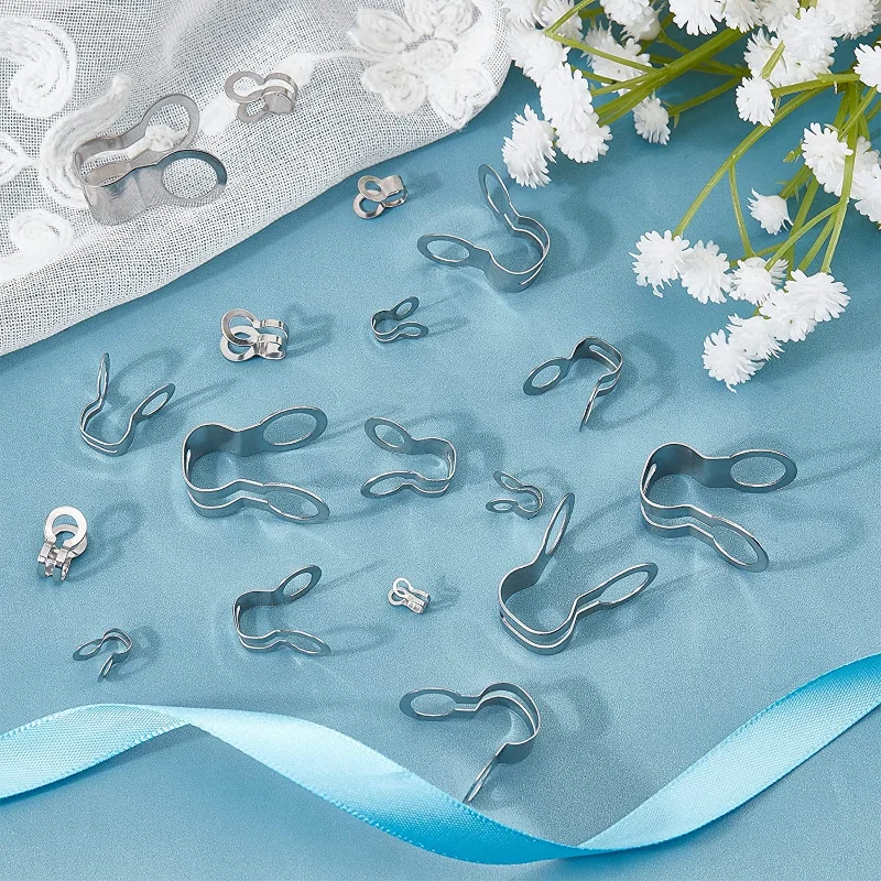 20-50PC  304 Stainless Steel Ball Chain Connectors Pull Loop Double Ring Style Link Loop Connection for Craft and Jewelry Making