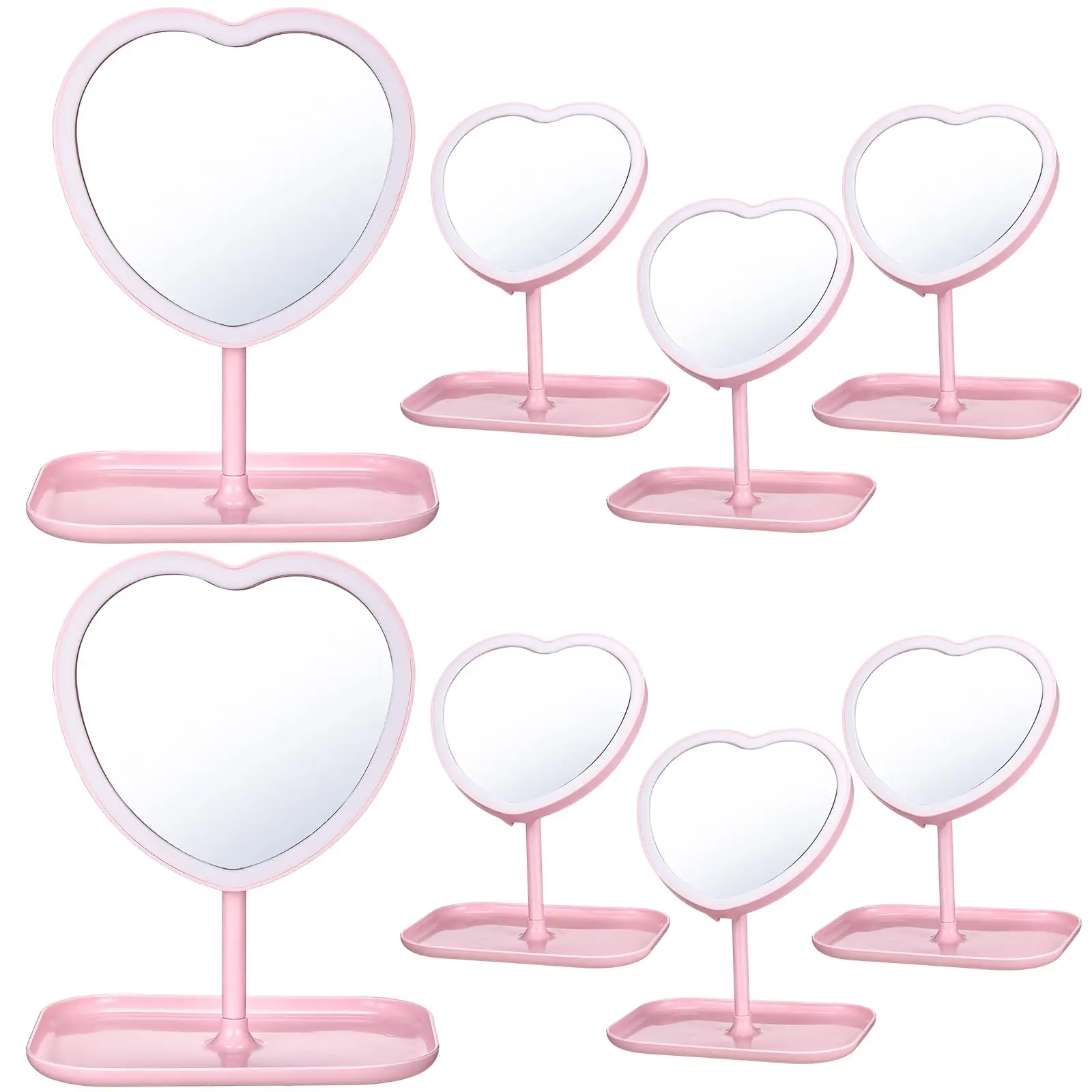 6-10pcs Spa Party Mirrors for Girls Desktop Makeup Dressing Mirror Kids Birthday Party Supplies Spa Day Sleepover Pyjama Party