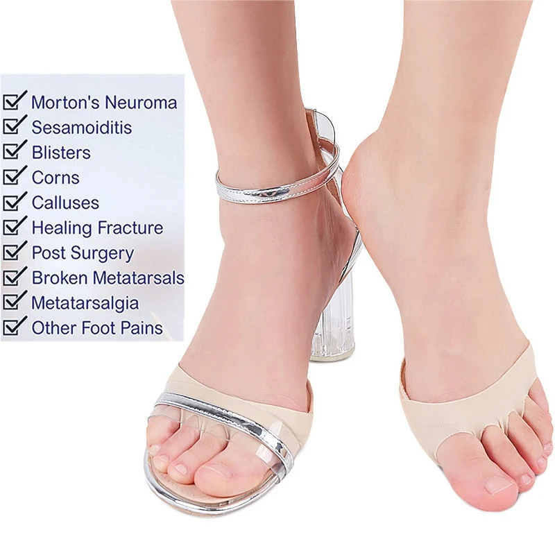 Pexmen 2/4Pcs Poduszki na stopę Podkładki na śródstopie dla kobiet i mężczyzn Miękkie podkładki na przednie stopy Zapobiegają bólu i dyskomfortowi