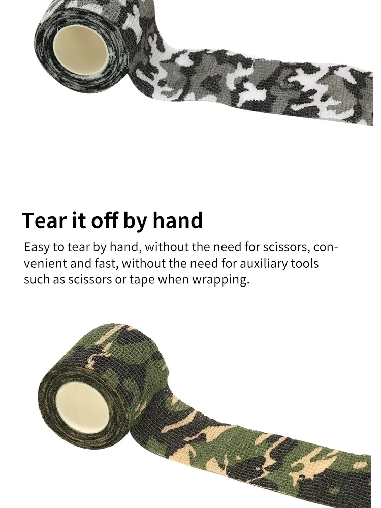 DIZETION Teleskop-Vliesstoff für den Außenbereich, Tarnband, Jagd, Tarnband, Fingerschutz, hohe elastische Bewegung – Detail 5
