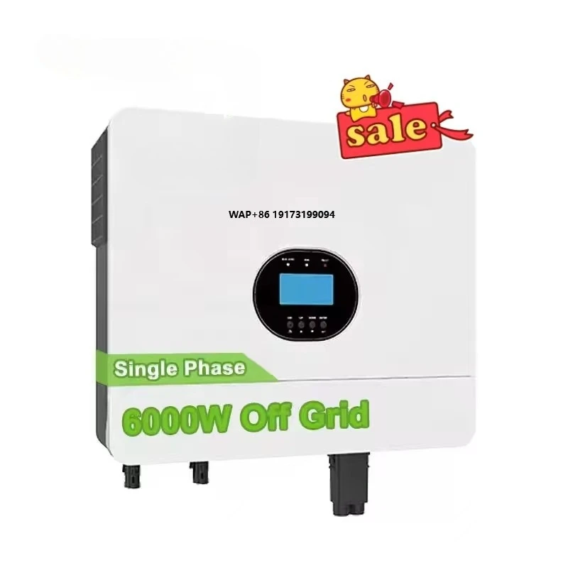 

Hot Sale SPF6000ES PLUS Single Phase Pure Sine Wave Solar Inverter 6KW Off-Grid Inverter Lifepo4 Battery
