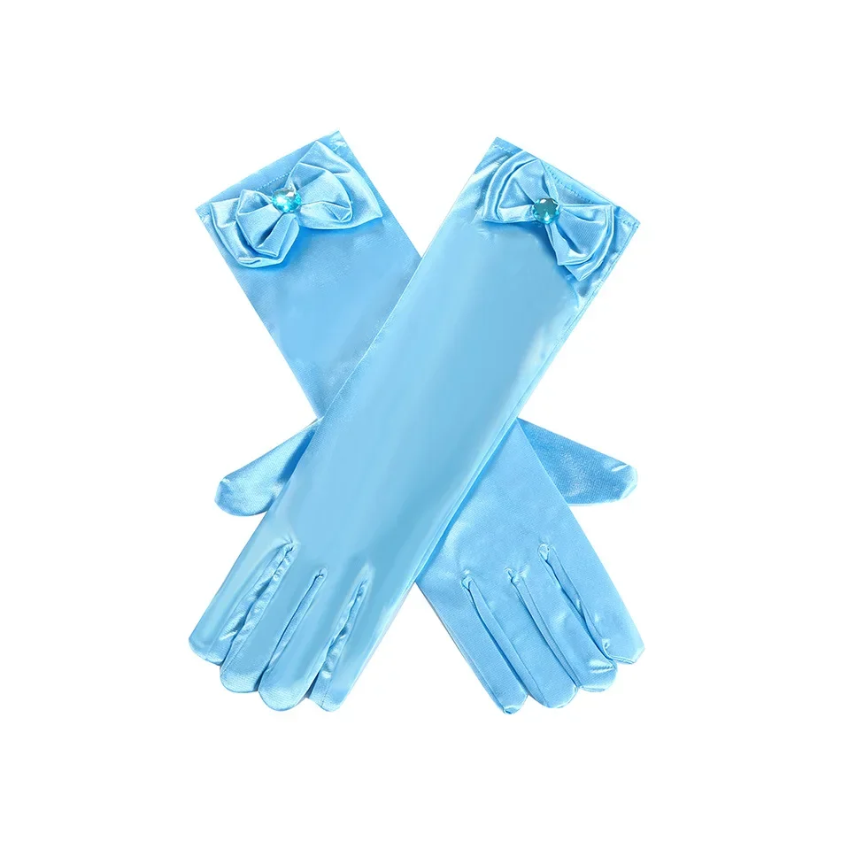 1. Schneeprinzen-Kostüm-Accessoires für Mädchen: Perücke, Krone, Zauberstab, Handschuhe, Schmuck und Handtasche – Set für Halloween-Partys. – Detail 4