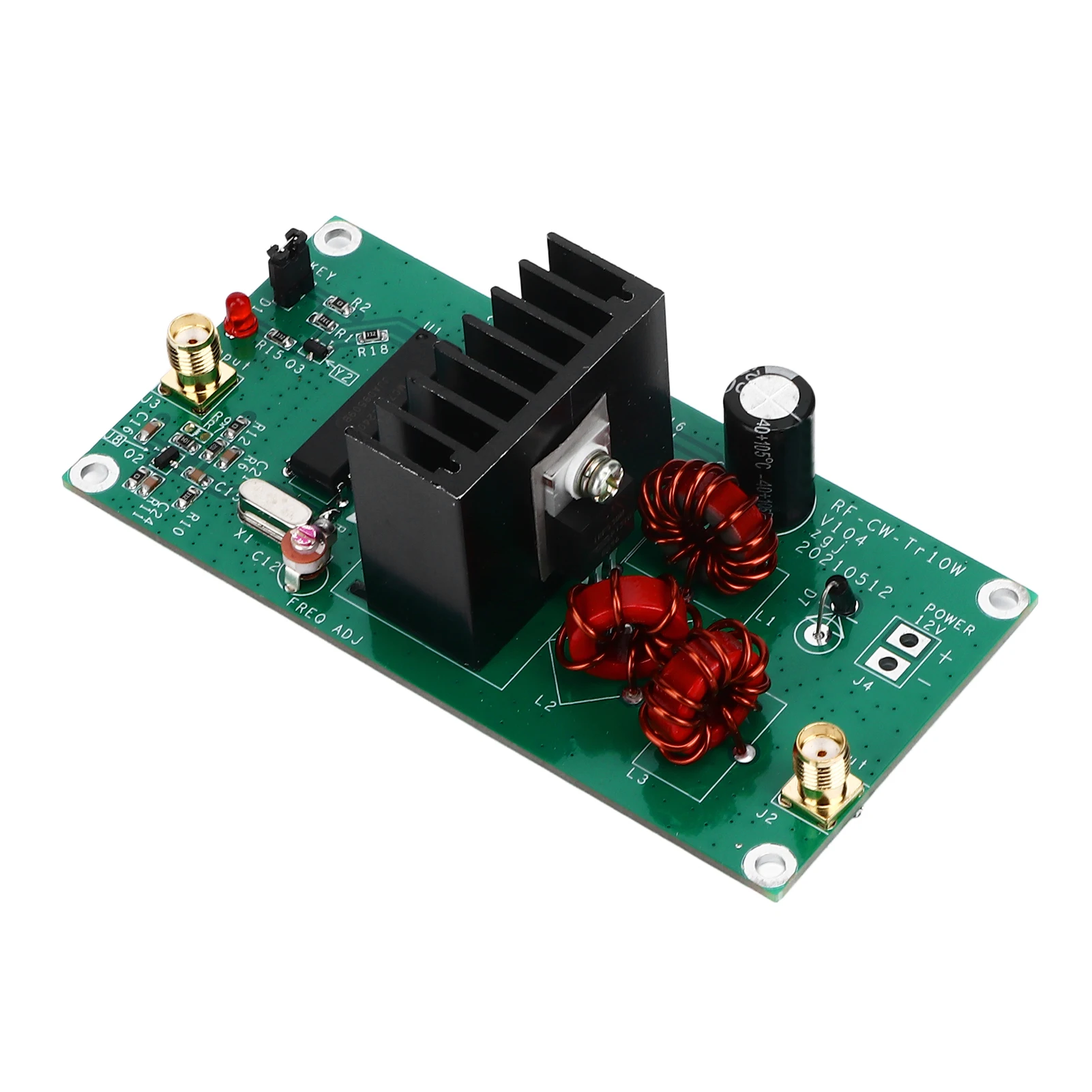 10W 13.56MHz QRP CW Radio Transmitter Module Wireless Power Amplifier Board 8‑15V XR‑106 CW Telegraph Transmitter