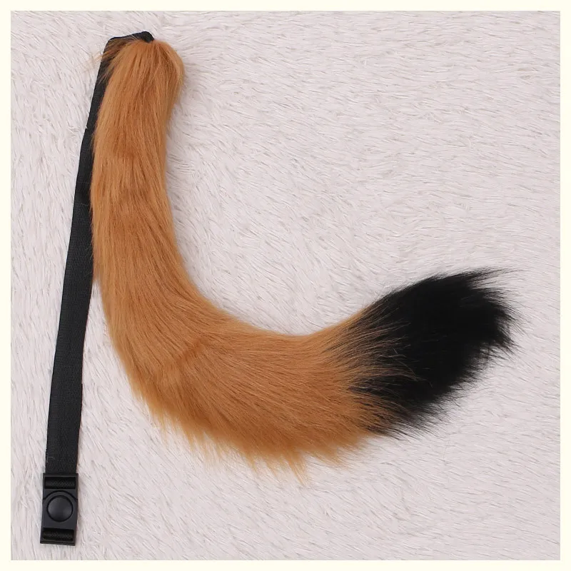 60 cm coda di volpe pelosa fermaglio per capelli testa indossare sexy soffici code di animali gatto cinturino regolabile festa anime costume cosplay Halloween