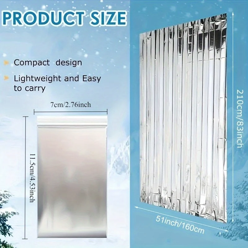 15 coperte termiche di emergenza extra large: lamina d'argento super calda, impermeabile e riflettente