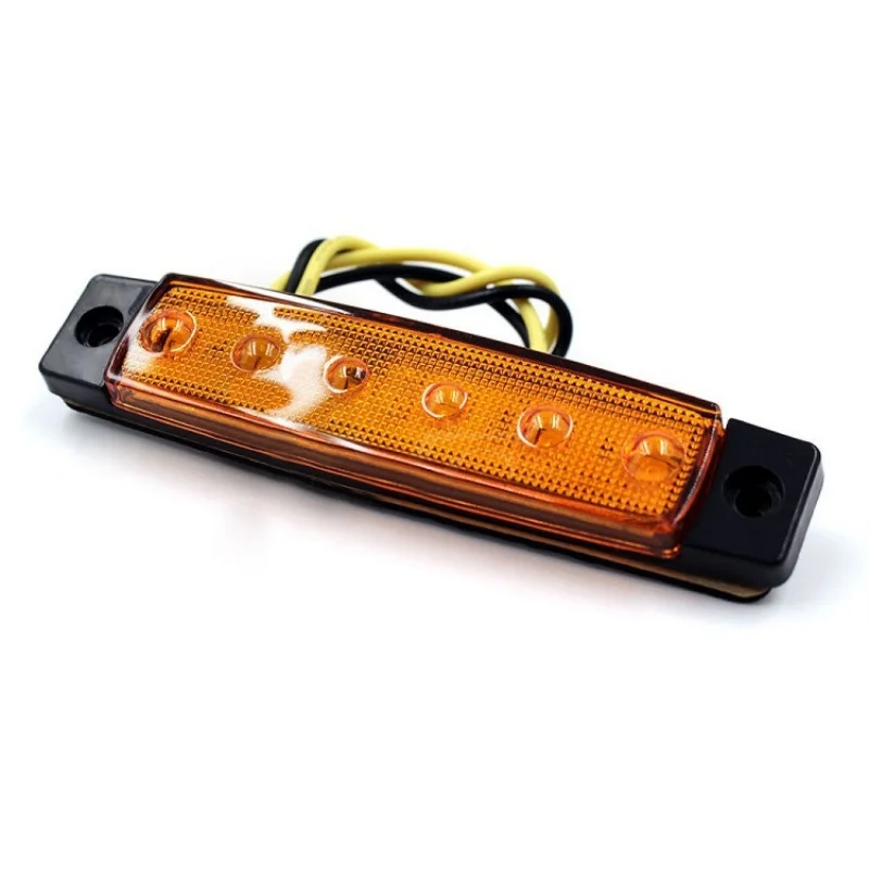 ISURE MARINE 12V Navigation Light 6LED Waterproof Truck Side Light Signal Light Trailer Car Side Warning Light Red Yellow