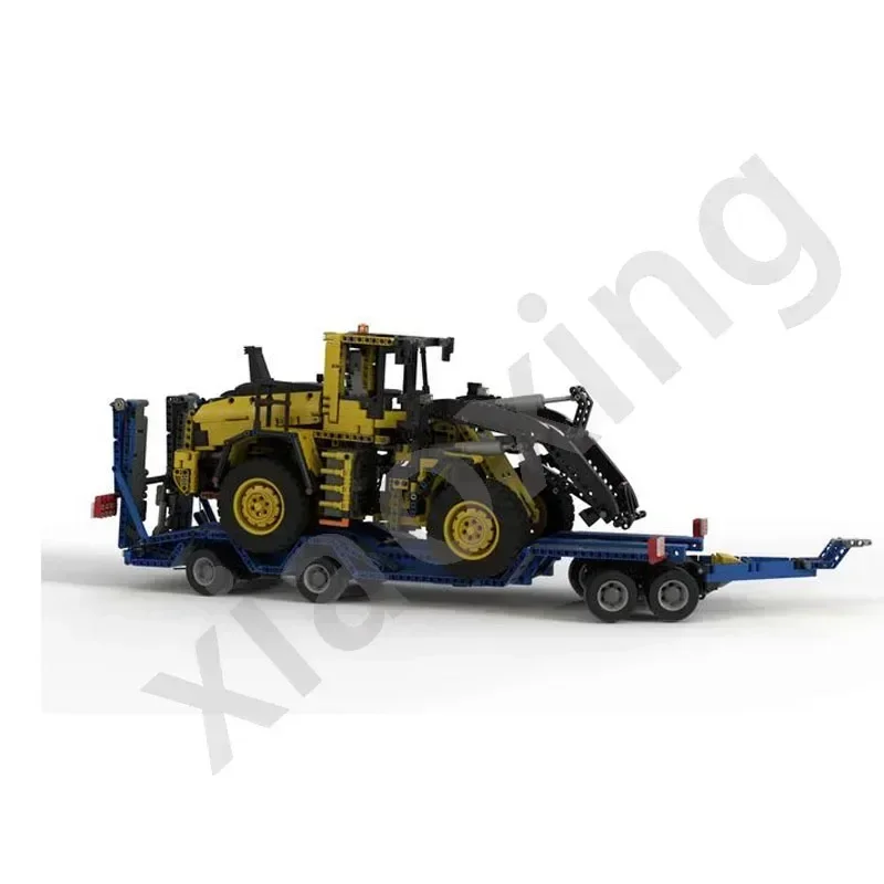 MOC-125288 Trasporto di carico Pala gommata Escavatore da città Dozer Building Blocks Modello 1970 Parti Ragazzi Bambini Compleanno Giocattolo Regali