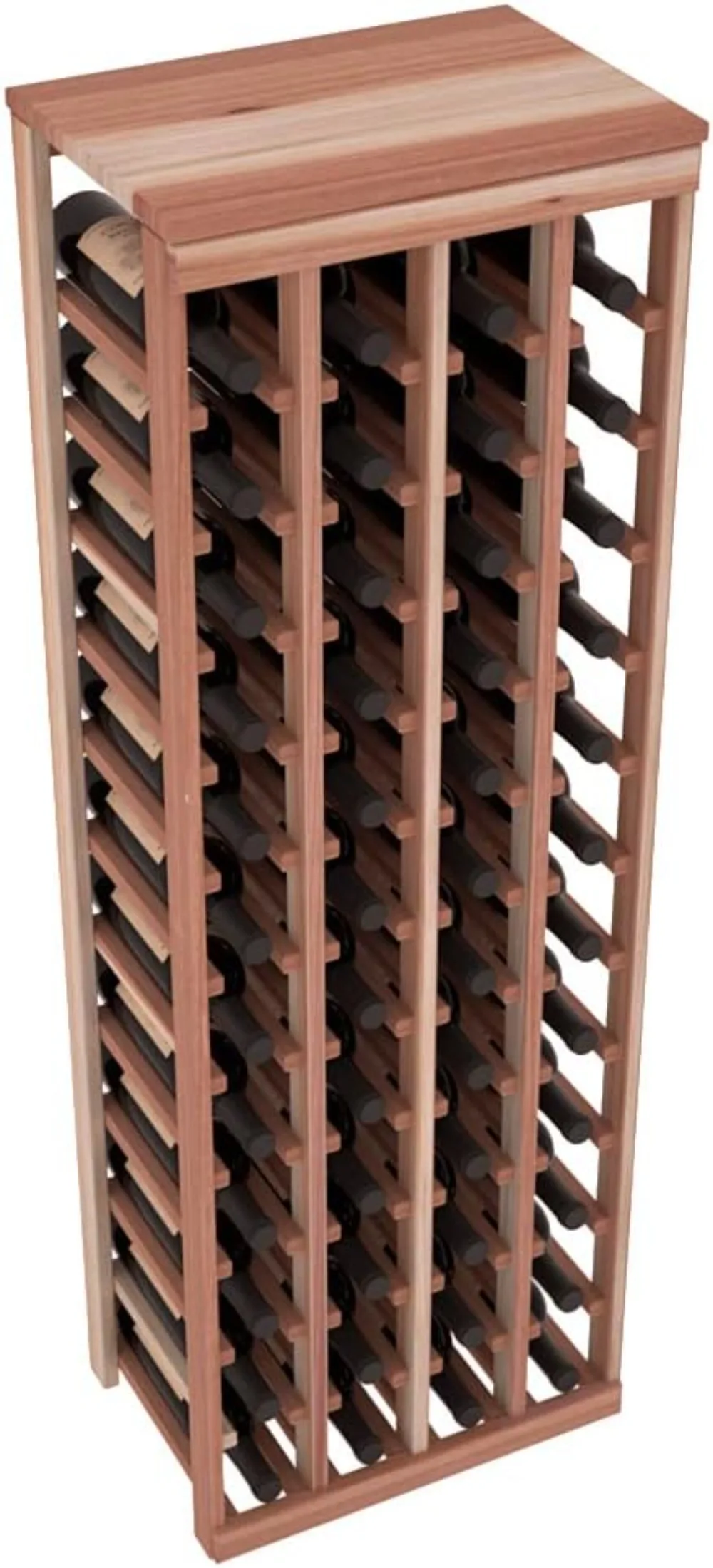 

Wine Racks America Living Series Table Top Wine Rack - Durable and Modular Wine Storage System, Redwood Unstained