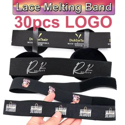 Adjustable Elastic Bands For Laying Edges Baby Hairs With Logo Lace Melt Band Wig Install Band Secure Hold Band For Wigs Weaves
