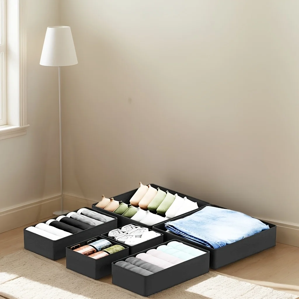 

6-пакетный органайзер для одежды, комод, ящик-органайзер, органайзеры для шкафа и разделители для хранения одежды, нижнего белья