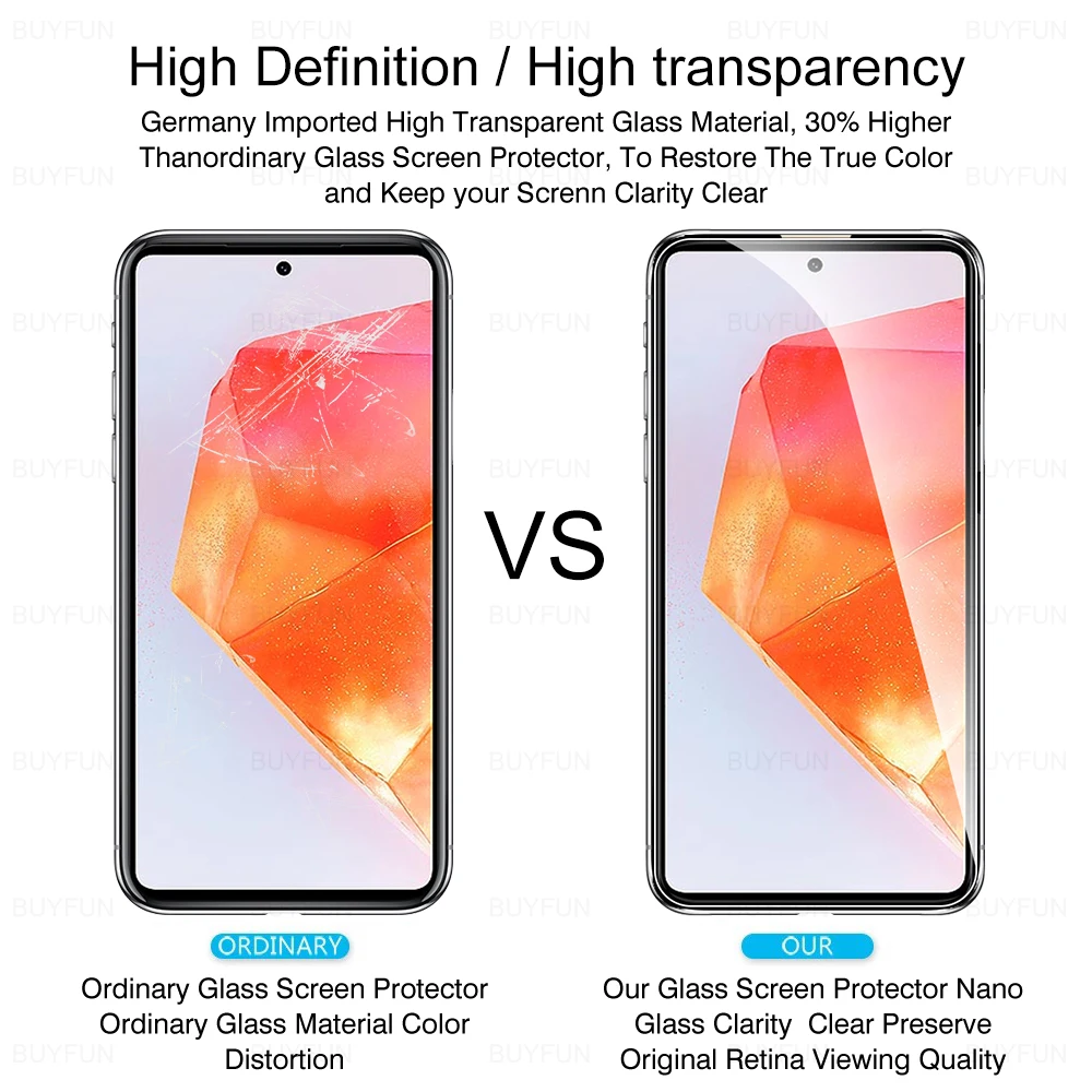 2in 1 protetor de tela para samsung galaxy c55 6,7 polegadas 5g, anti-risco, vidro temperado, c55, 55c