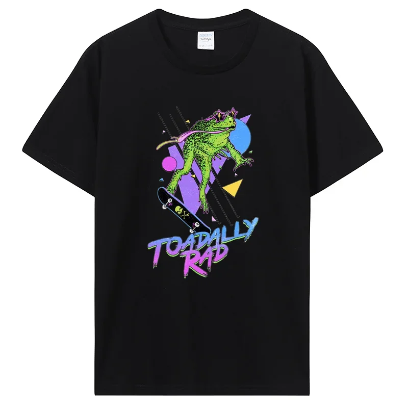 Toadally Rad Classic T-Shirt Men's Clothing Oversized Cotton Tshirt Graphic T Shirts Funny Tees Tops