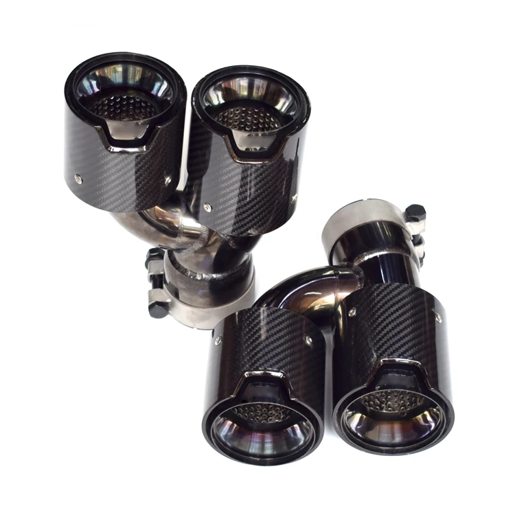 

304 Stainless Steel M Performance Dry Carbon Fiber Exhaust Pipe End Pipes Muffler Tips For Bmw Series