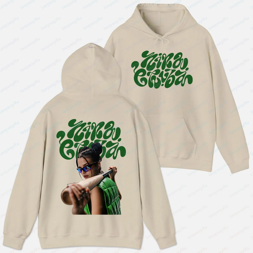 

Женская толстовка Nina Chuba с графическим принтом, уличная одежда, осенняя коллекция, забавные топы с длинным рукавом, унисекс, однотонная толстовка с принтом