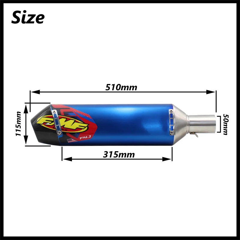 Inlet 50mm FMF For KTM 250 350 450 500 EXC-F SX-F XC-F XCF-W EXC HUSABERG Husqvarna FE FC FX 501 Exhaust Pipe Muffler DB Killer