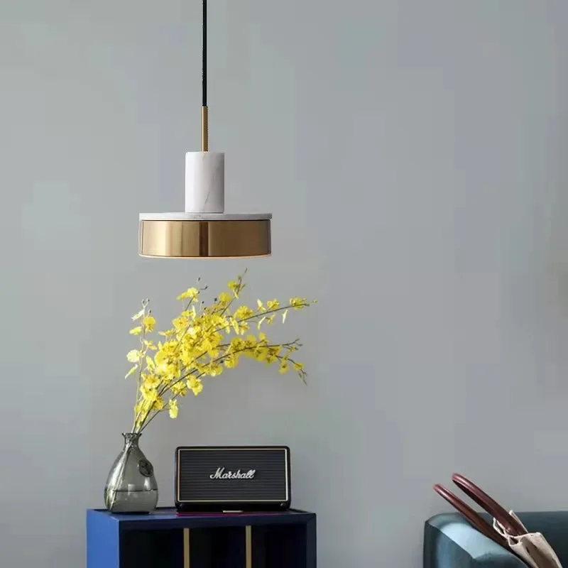 الحديثة قلادة مصباح الشمال الرخام قلادة LED ضوء غرفة الطعام غرفة المعيشة غرفة نوم السرير Hanglamp ديكور المنزل تركيب المصابيح