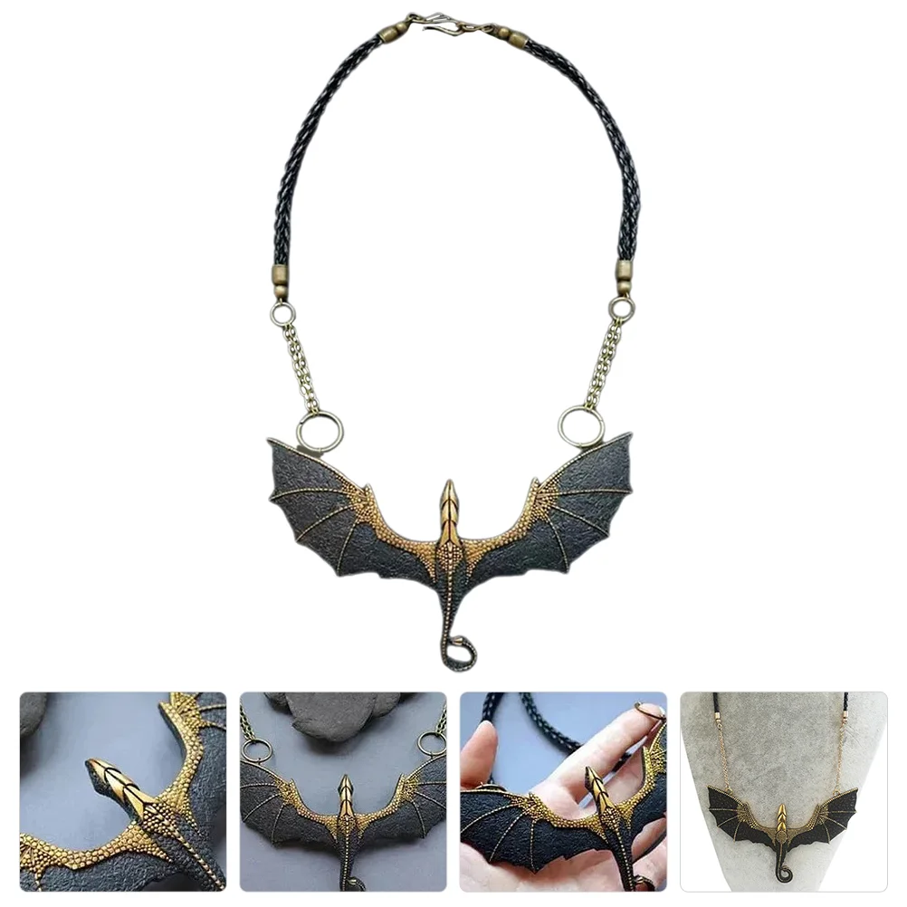 Artificial Halloween Necklace Miss Men's Necklaces Vintage Pendant Hanging Dragon