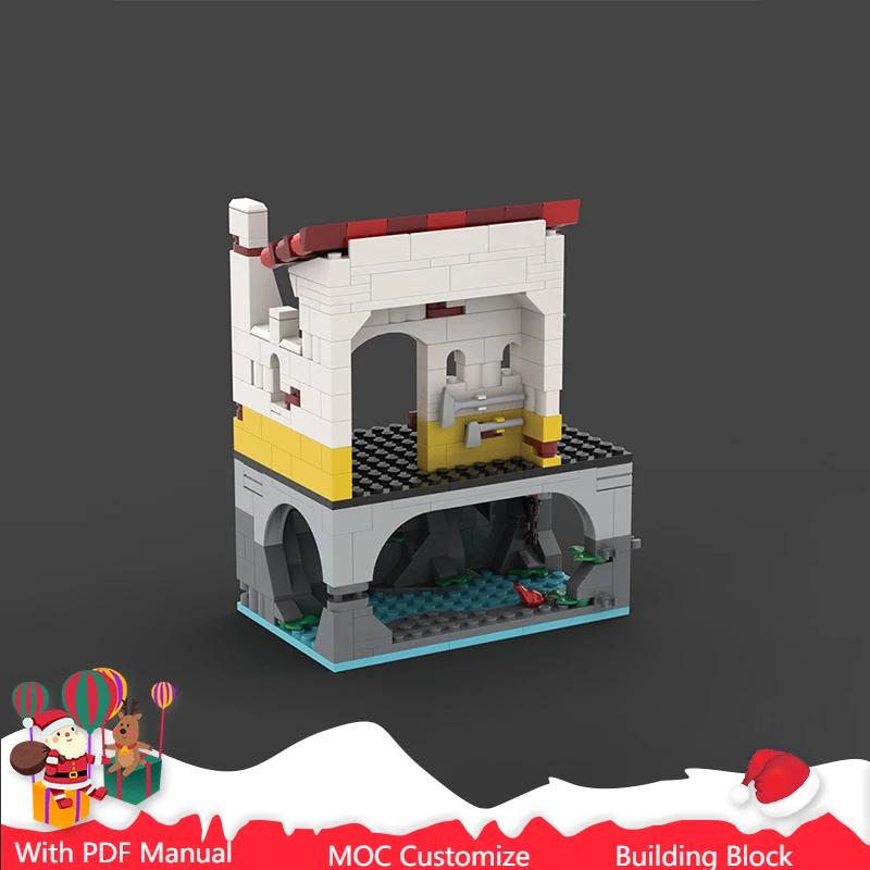

364 PCS MOC Medieval Equipment Warehouse Exterior Wall Modular Model Building Blocks DIY Assembly Toys Children Christmas Gifts