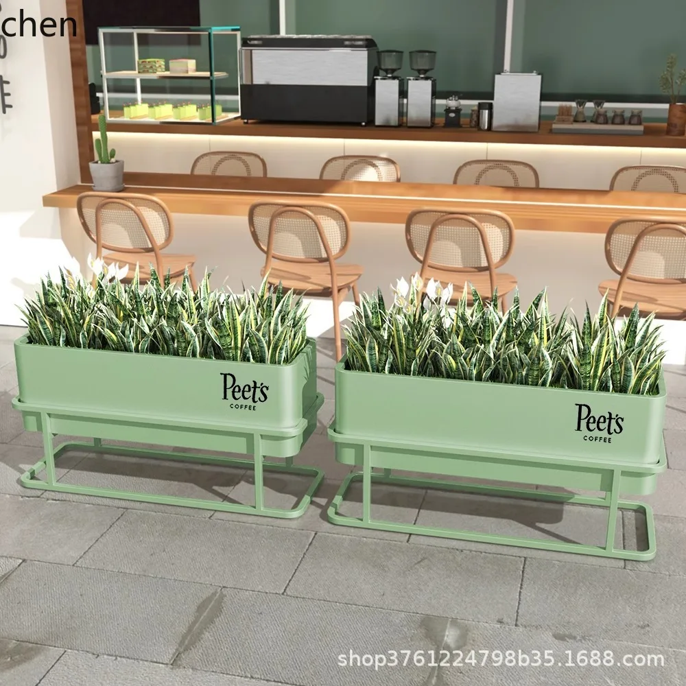 YFYCreative Flower Stand Metal Flower Pot Outdoor Planter Commercial Display Landscaping Stainless Steel Garden Flower Bed
