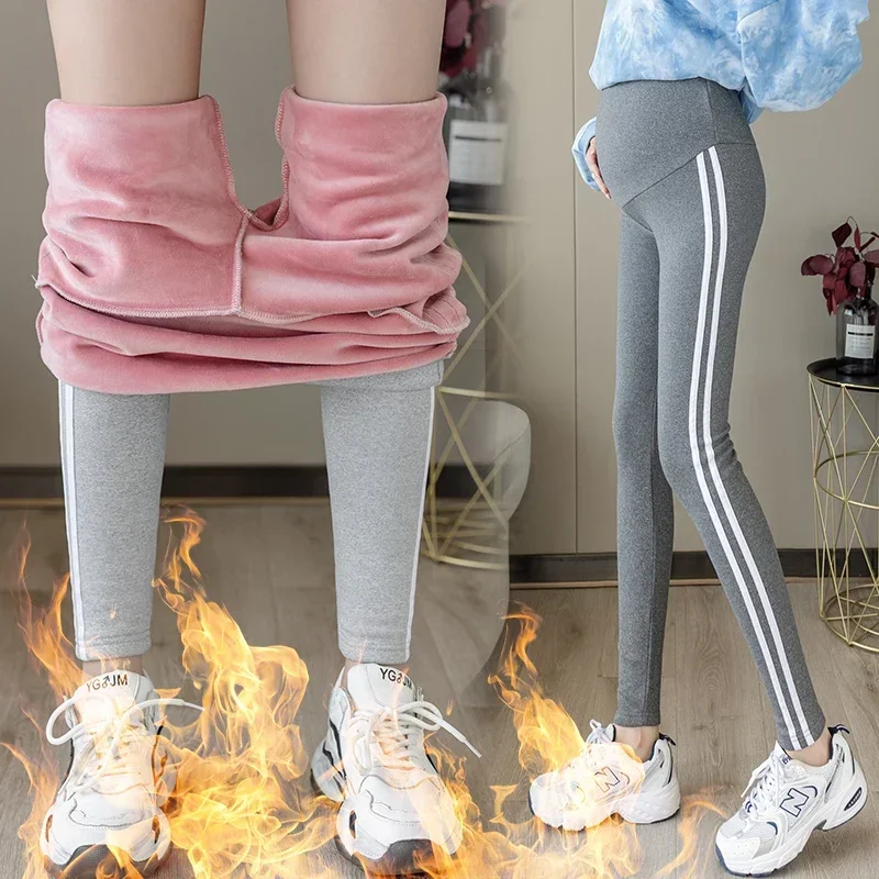 

Autumn Winter Skinny Maternity Legging Across V Low Waist Belly for Pregnant Women Cotton Pregnancy Pencil Pants