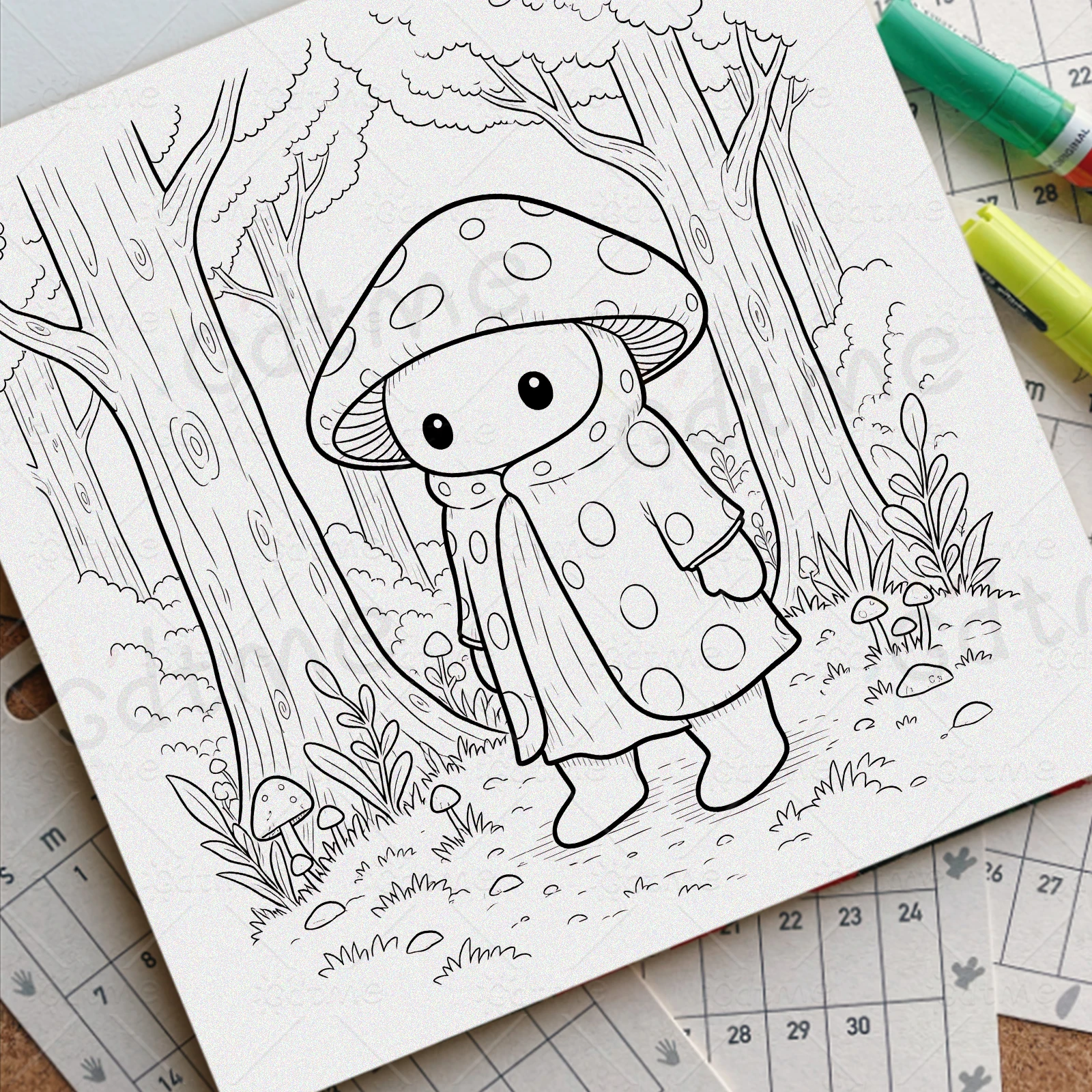 Fantasy-Kreaturen Malbuch für Erwachsene mit einfachen Cartoon-Mustern zur Entspannung, DIY-Mal- und Zeichenbücher – Detail 4
