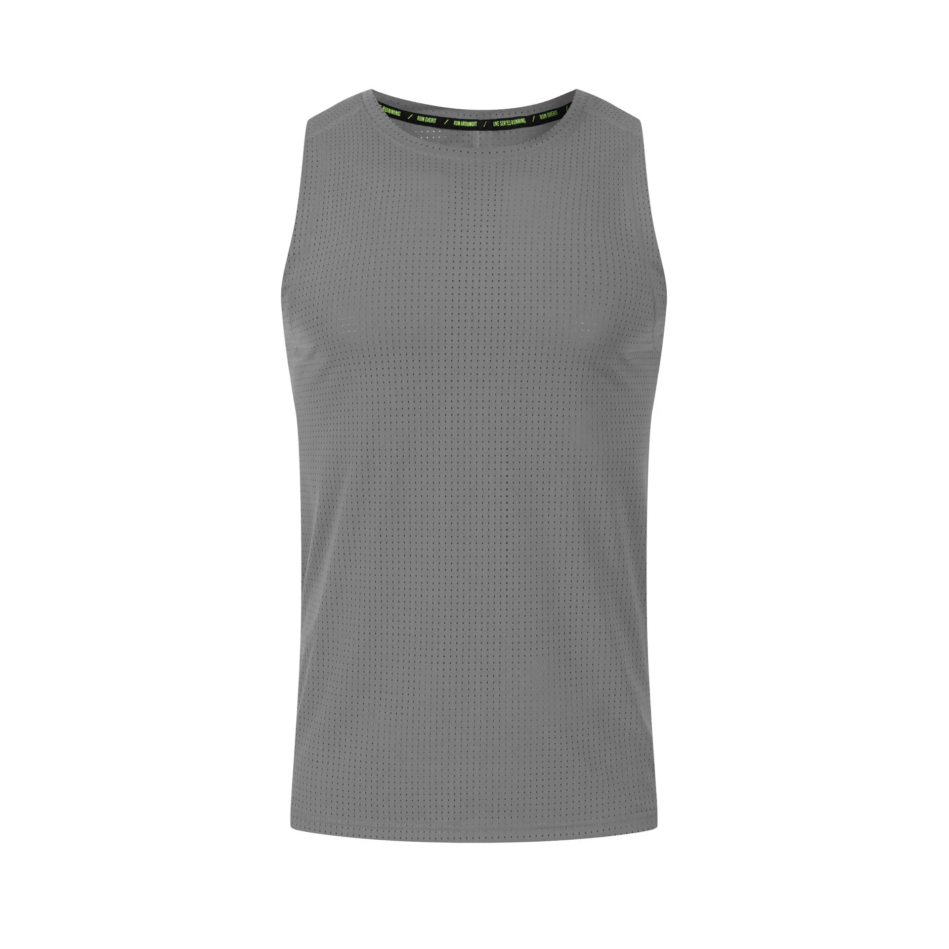 

Men Quick Dry Cool Ice Silk Sleeveless Vest High Elastic Fitness Running Summer Tank Top
