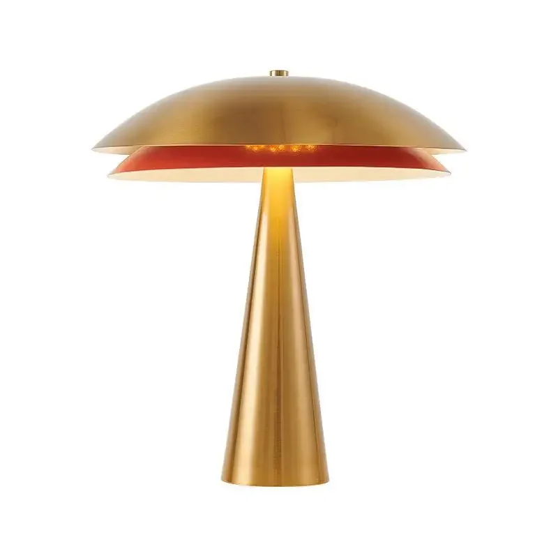 

Postmodern wrought iron gold creative desk lamp mushroom decorative desk lamp