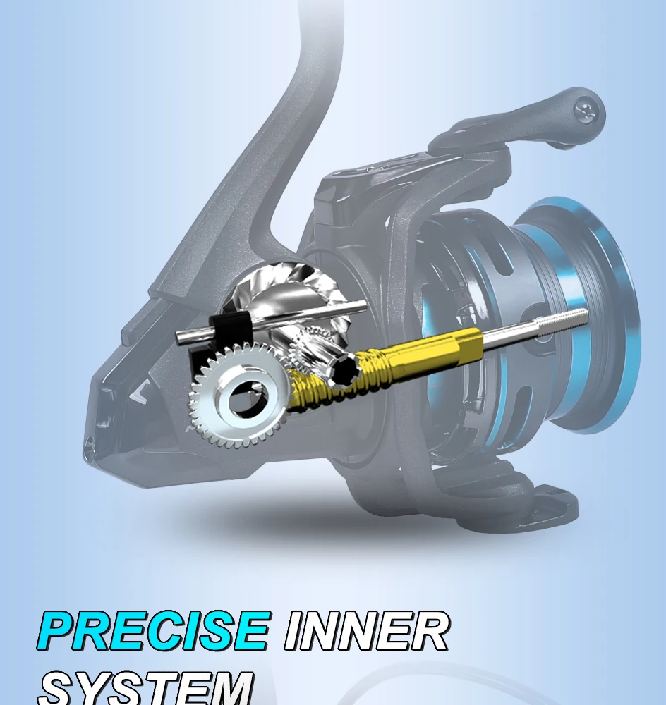 MIFINE CAPTAIN FEEDER Angelrolle 4500 5500 10 kg Max Drag Coil Professionelles 6 + 1BB Schneckenwellensystem Leichte Spinn-Feederrolle – Detail 4