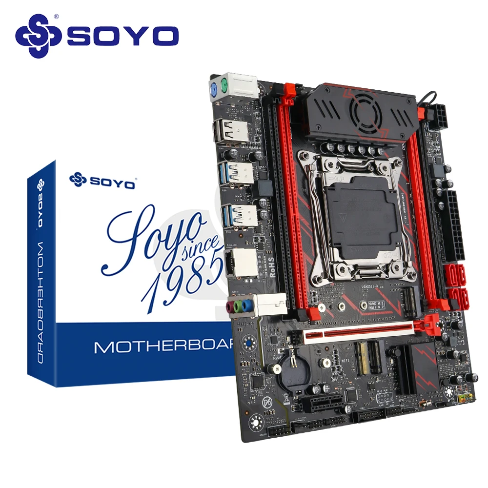 Set scheda madre da gioco SOYO X99 Chipset C612 Pin TPM2.0 con CPU E5 2680 V4 e DDR4 16G (2*8G) 2133 MHz RAM PCIE3.0 per PC desktop