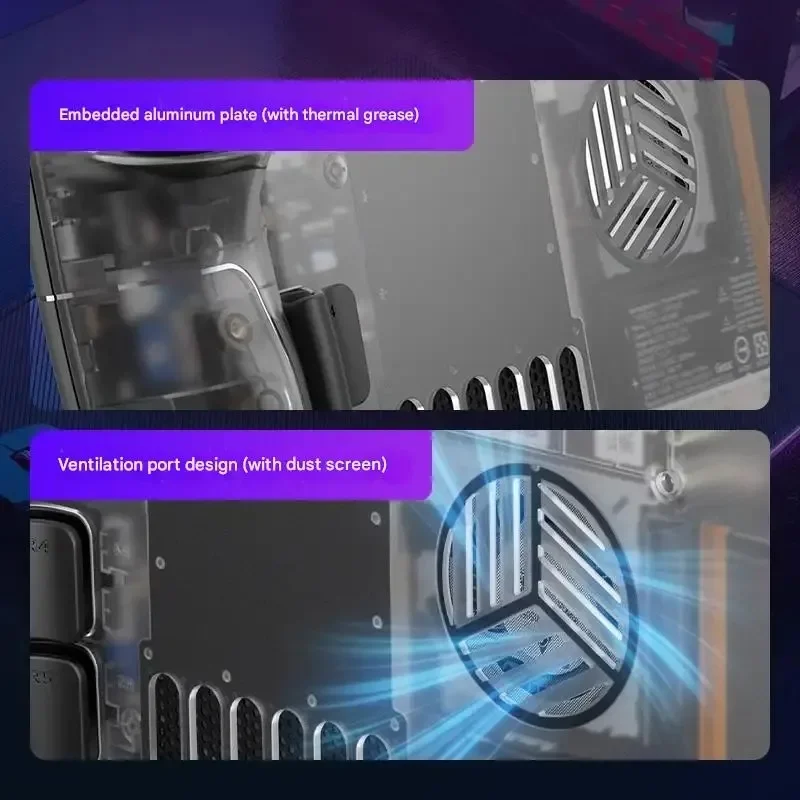 JSAUX Steamdeck تبديد الحرارة الغطاء الخلفي شفاف ثقب مفتوح نسخة تعديل الغطاء الخلفي سطح البخار OLED ملحقات فريدة من نوعها