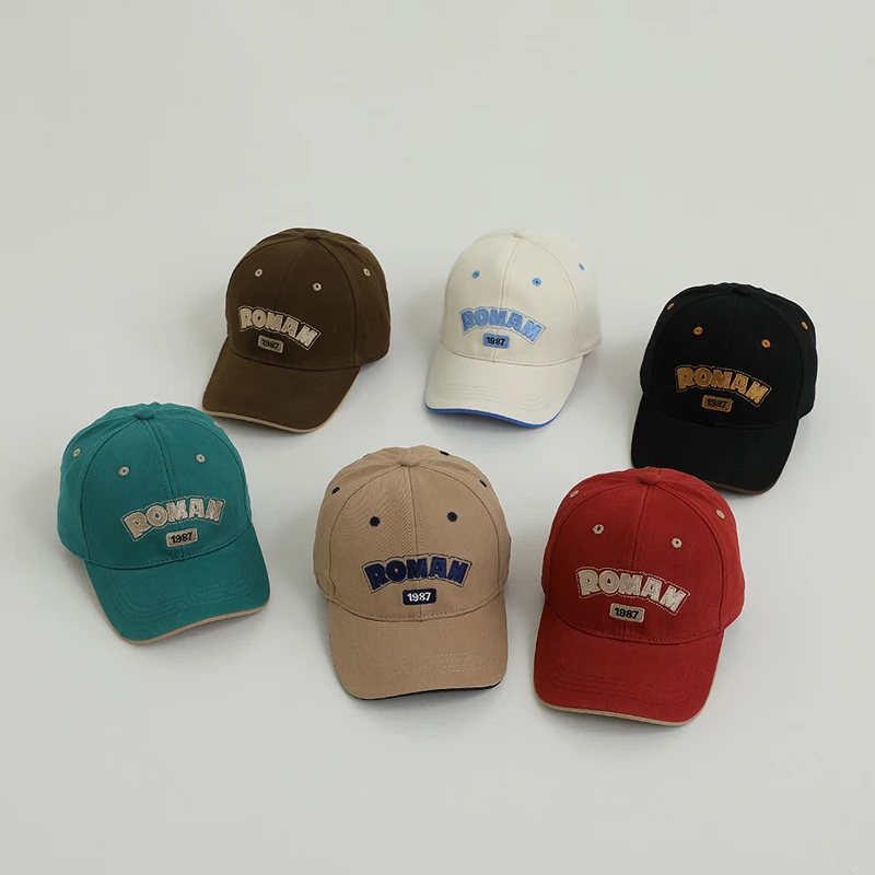 

Spring Summer Baby Baseball Hats Letter Pattern Children Outdoor Sun Hat Kids Boys Girls Cotton Peaked Caps