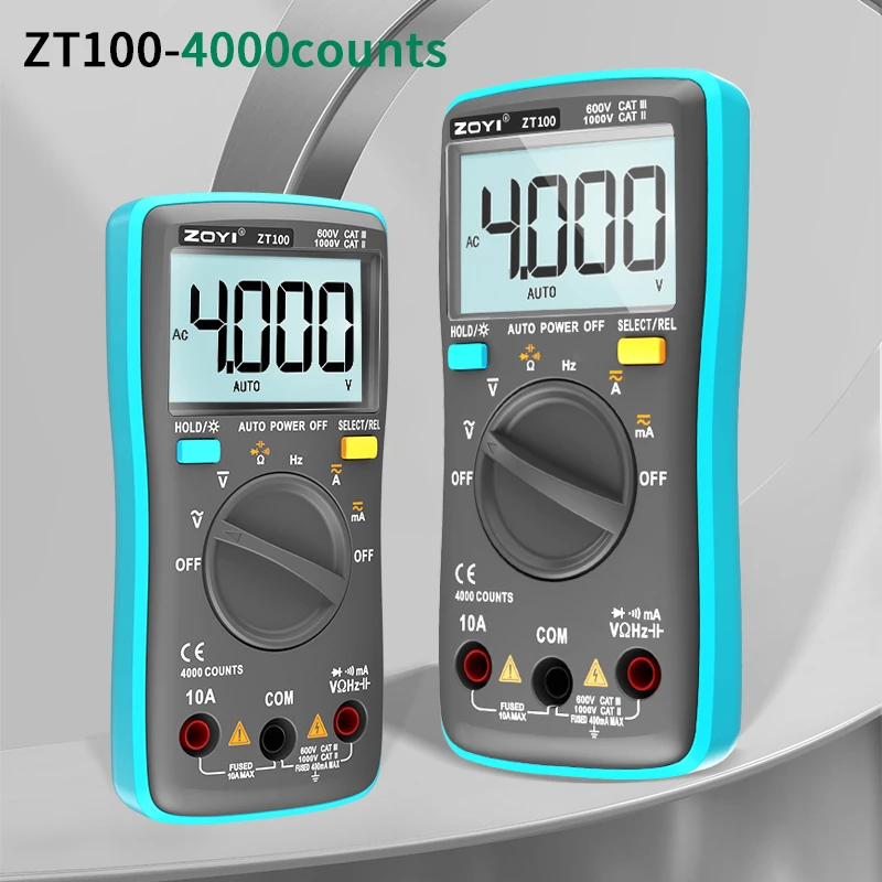 ZOYI ZT100 Tragbares Multimeter Hochpräzises Digitales Smartes Anti-Verbrennungs-Auto-Bereichs-Messgerät für Elektriker – Detail 1