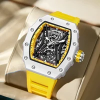 ONOLA-reloj con cinta de silicona para hombre, pulsera totalmente automática, mecánica, marca de moda, superventas