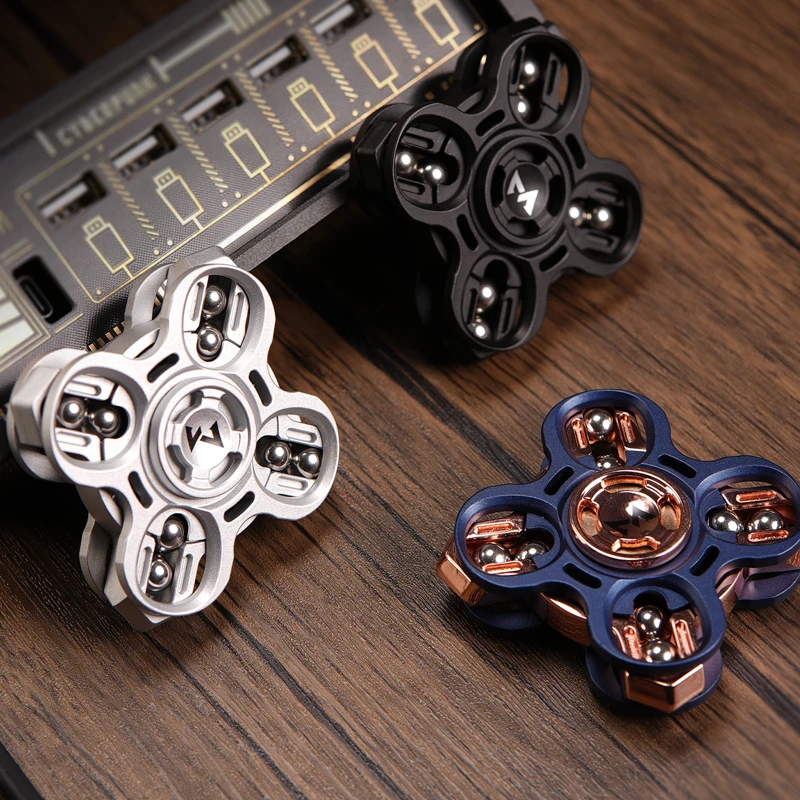 لعبة فيدجيت شوكة ضبط معدنية فيدجيت سبينر للبالغين. لعبة EDC لتخفيف التوتر والتركيز. الهدية المثالية للرجال والمراهقين والأطفال #5